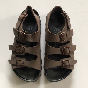 Birkenstock Tatami three strap + ankle strap removable cork insole rubber sole